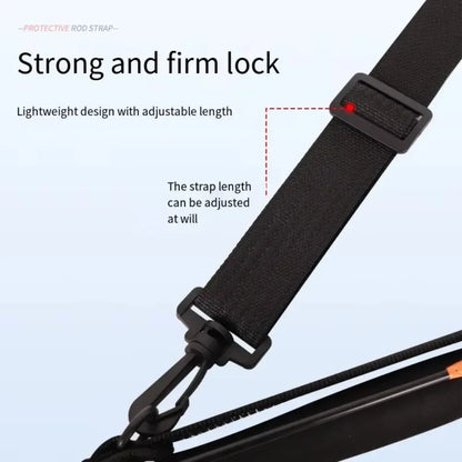 Adjustable Fishing Rod Storage Bag — Portable Shoulder Belt Protector for Reel and Rod, 1-Piece Fishing Accessory
