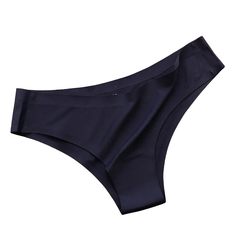 4PCS Seamless Ice Silk G-String Panties for Women – Low Waist, Soft Ultra-Thin Sexy Underwear Briefs