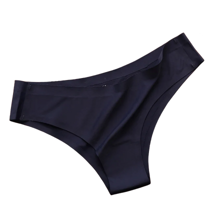 4PCS Seamless Ice Silk Panties Set for Women – Low Waist G-String, Soft Ultra-Thin Sexy Underwear Briefs