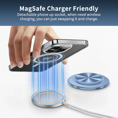 Socket Magnetic Phone Ring Grip - Strong Magnet Holder for iPhone 15, 14, 13, 12 Series, Foldable Phone Stand