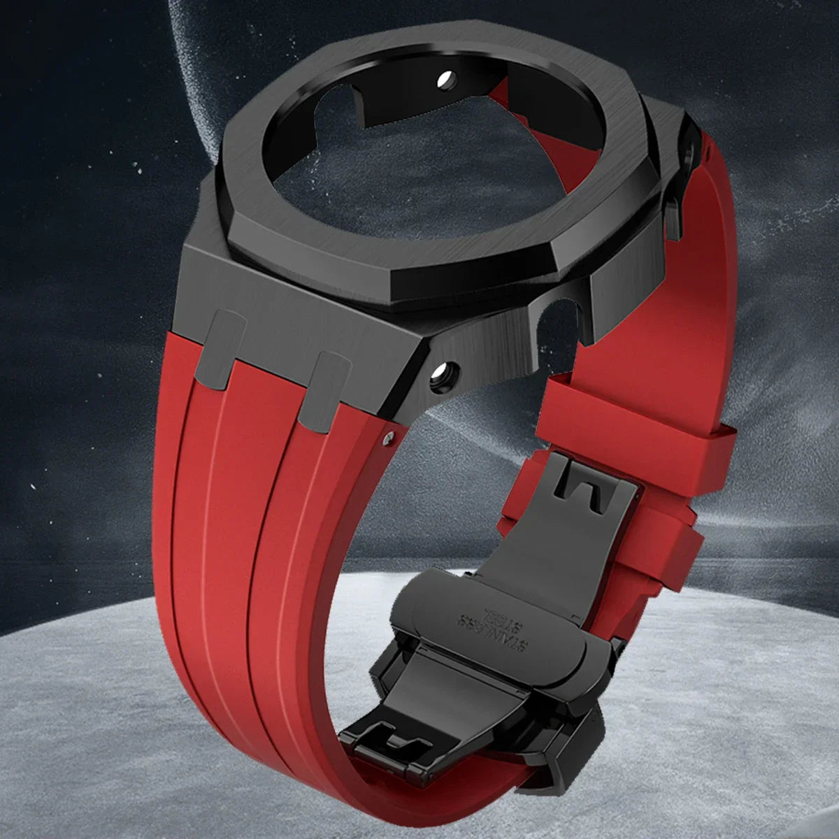 Gen4 Mod Kit for Casioak GA2100/2110 – Metal Bezel, Rubber Watch Case & Stainless Steel Strap