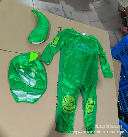 Kids Blue Pajama Hero Costume with Mask — Anime Cosplay Outfit for Boys & Girls