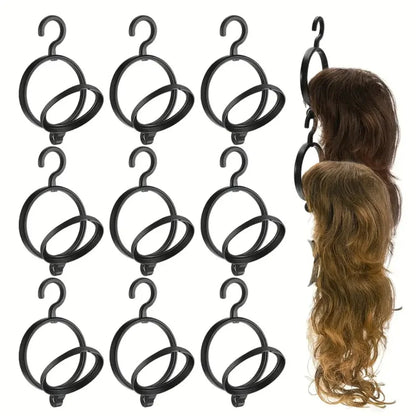 5pcs Foldable Hanging Wig Stand – Round Multi-Function Portable Stand for Wigs and Hats