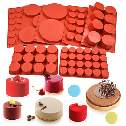 Cylinder-Shaped Silicone Mold — DIY Soap, Chocolate, Cookie Sandwich, Jelly, Pudding & Candy Baking Tool