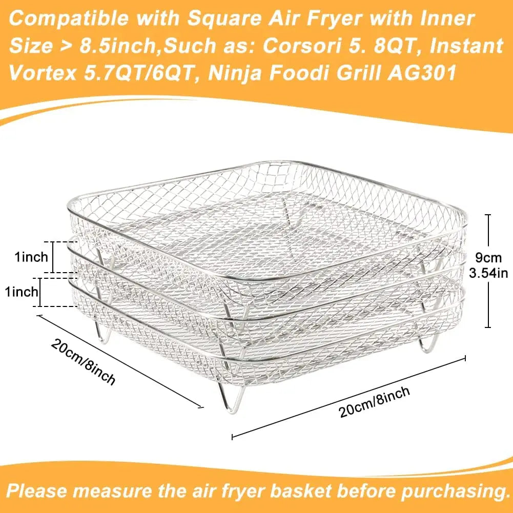 Non-Stick Baking Tray & Frying Pan – Grill Mesh Chips Basket & Baking Dish for Kitchen Use