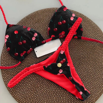 Women’s Leopard Print Bikini Set – Sexy Swimwear for Beach Vacation, Thong Bathing Suit & Summer Beachwear