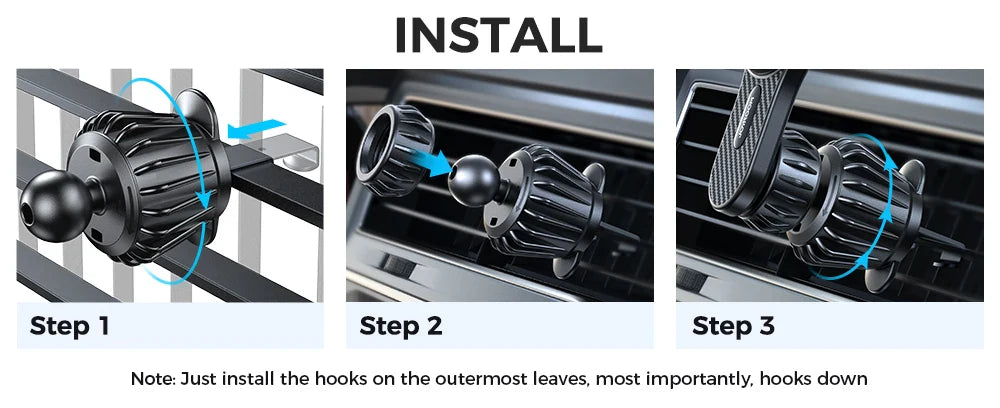 Joyroom Magnetic Car Phone Holder – Universal Strong Air Vent Mount for iPhone, Samsung, LG, Google Pixel