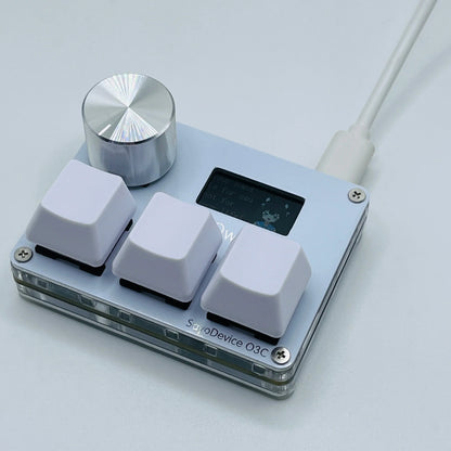 O3C SayoDevice OSU O3C Rapid Trigger Hall Switches – Magnetic Pink Keyboard Switches with Knob, Screen Copy & Paste Shortcut