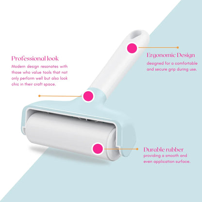 Reusable Rubber Roller for Cricut, Silhouette & Brother Crafts – Works with Vinyl, HTV, Inking Blocks, and DIY Projects