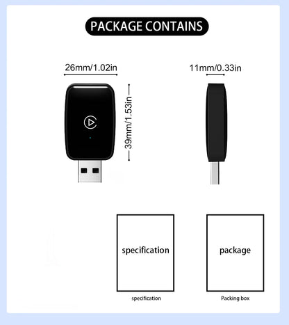 Mini CarPlay Box for Audi, Mercedes, Volvo & Volkswagen – Wireless Android Auto, Bluetooth, Charging, and Siri Support for iOS 15