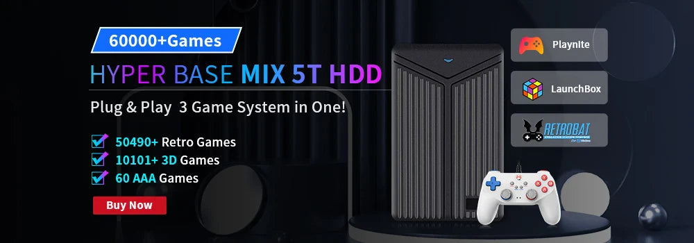 3TB Portable Gaming HDD – 17,300+ AAA/3D/Retro Games for PS4/PS3/PS2/Switch/Wii with LaunchBox/Retrobat/Playnite