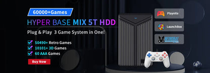 3TB Portable Gaming HDD – 17,300+ AAA/3D/Retro Games for PS4/PS3/PS2/Switch/Wii with LaunchBox/Retrobat/Playnite