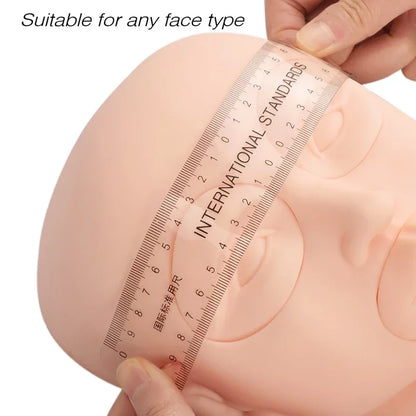 Universal Semi-Permanent Makeup Guide Ruler — Eyebrow Stencil Template for Brow Shaping & Styling