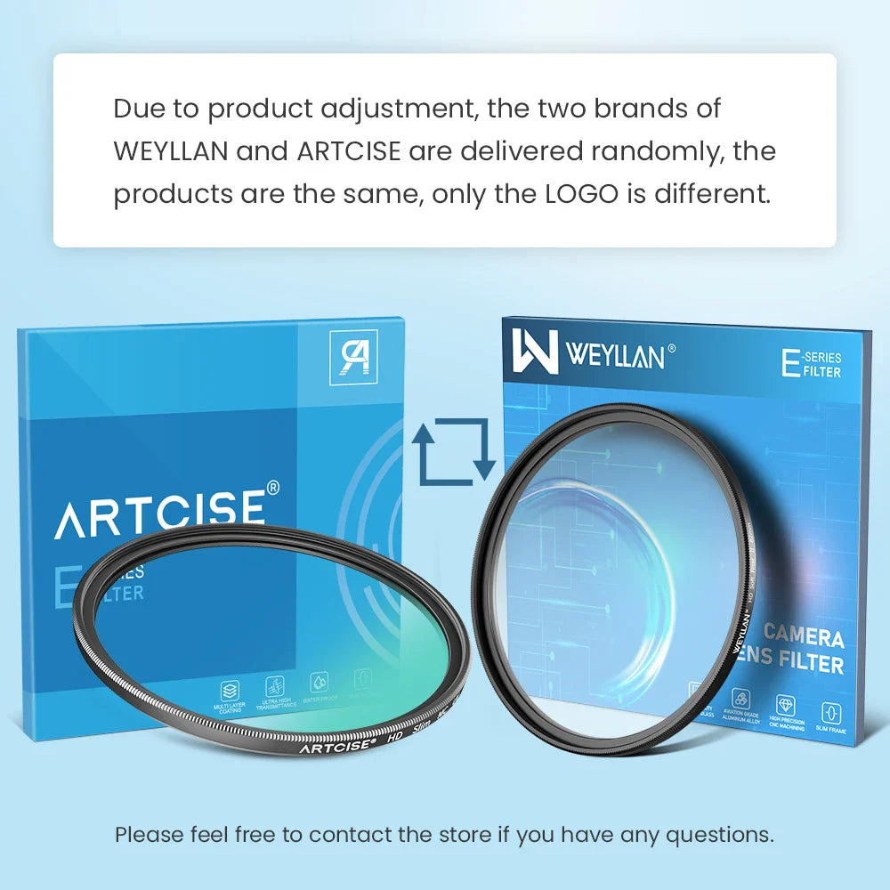 WEYLLAN MC HD Ultra Slim UV Lens Filter — Photography Camera Accessories (46mm to 77mm)