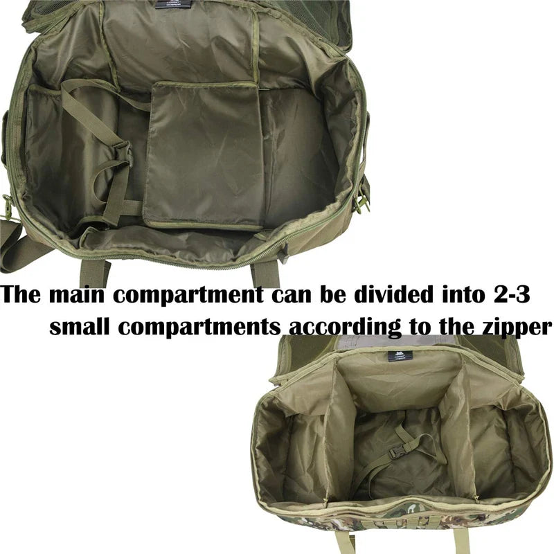 LQARMY Tactical Military Backpack – 30L/45L/80L 3-in-1 Gym, Camping, Travel Bag