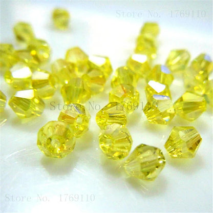 Isywaka 3–8mm Austria Crystal Bicone Glass Beads – Colorful Faceted Loose Spacer Beads for DIY Jewelry Making, Bracelet & Charm Craft Supplies