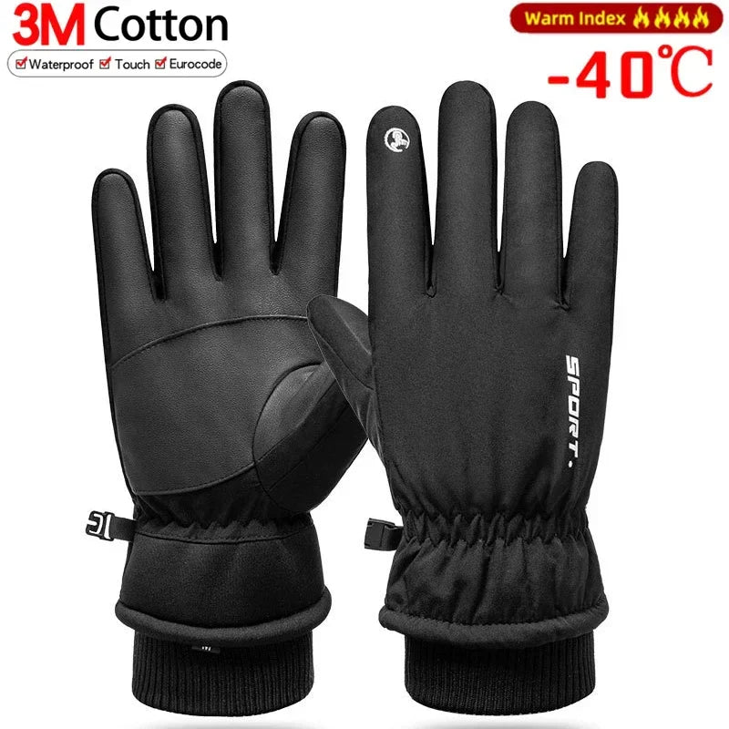Winter Men & Women Touchscreen Gloves - Waterproof, Windproof, Full Finger, Non-Slip for Outdoor Sports, Cycling, Snow & Ski