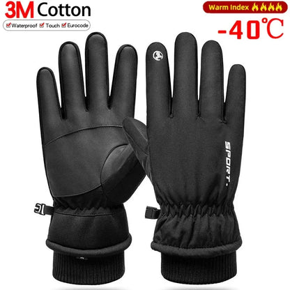 Winter Men & Women Touchscreen Gloves - Waterproof, Windproof, Full Finger, Non-Slip for Outdoor Sports, Cycling, Snow & Ski