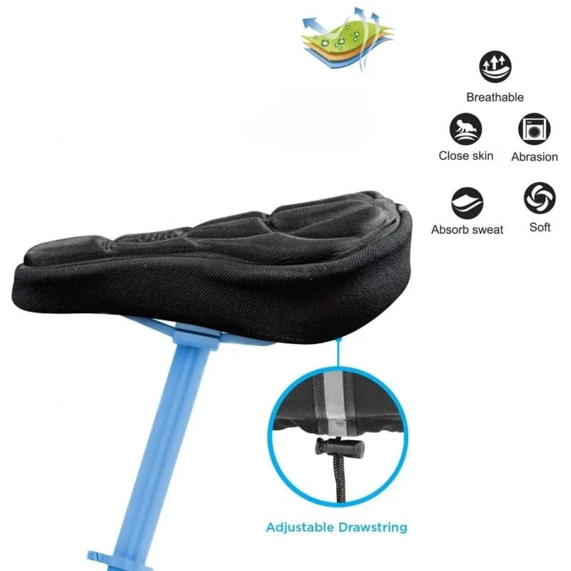 Soft 3D Padded Cycling Saddle Seat Cover – Comfortable Foam Cushion for MTB & Bicycle, Accessory for Better Ride