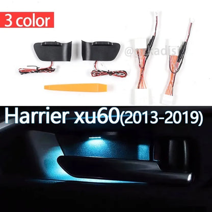 2PCS Front Door Bowl LED Lights – Interior Car Door Courtesy Lamp for Toyota Harrier XU60 2013–2019 Door Handle Lighting Accessories