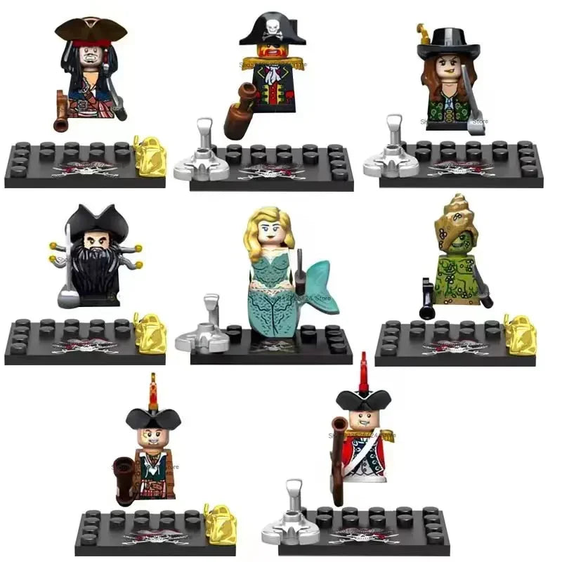 WW2 Mini Military Imperial Navy Soldier Building Blocks – Caribbean Pirates Figures Bricks Educational Toys for Boys, Christmas Gift