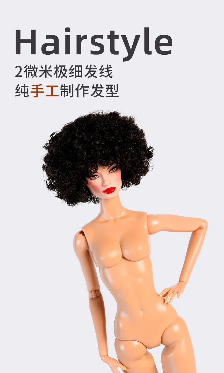 32cm Celebrity Makeup FR Supermodel Nude Doll – 1/6 BJD Movable Joints DIY Dress-Up Toy Gift