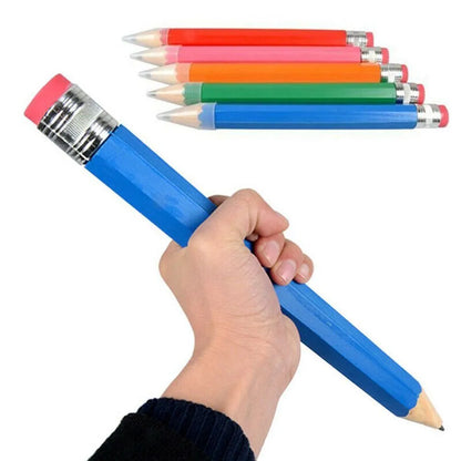 35cm Giant Pencil for Painter, Artist, Student - Large Wood Pencil with Eraser - Novelty Toy School Office Supplies Gift