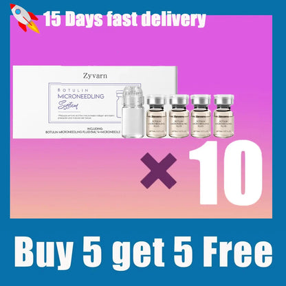 Korean Anti-Aging Microcrystalline Essence Set – Skin Renewal Serum 4×5ML with Facial Roller Beauty Skincare Treatment Kit