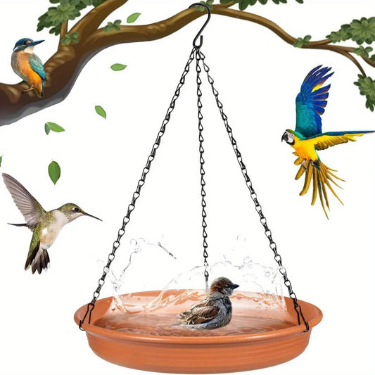 Hanging Bird Feeder & Water Bath Tray – Outdoor Garden Plastic Feeder for Birds, Yard Decoration & Pet Supplies