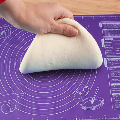 Silicone Pad Baking Mat: 60/50/40cm Sheet for Kneading Dough - Non-Stick Kitchen Tool for Rolling Pizza and Large Dough
