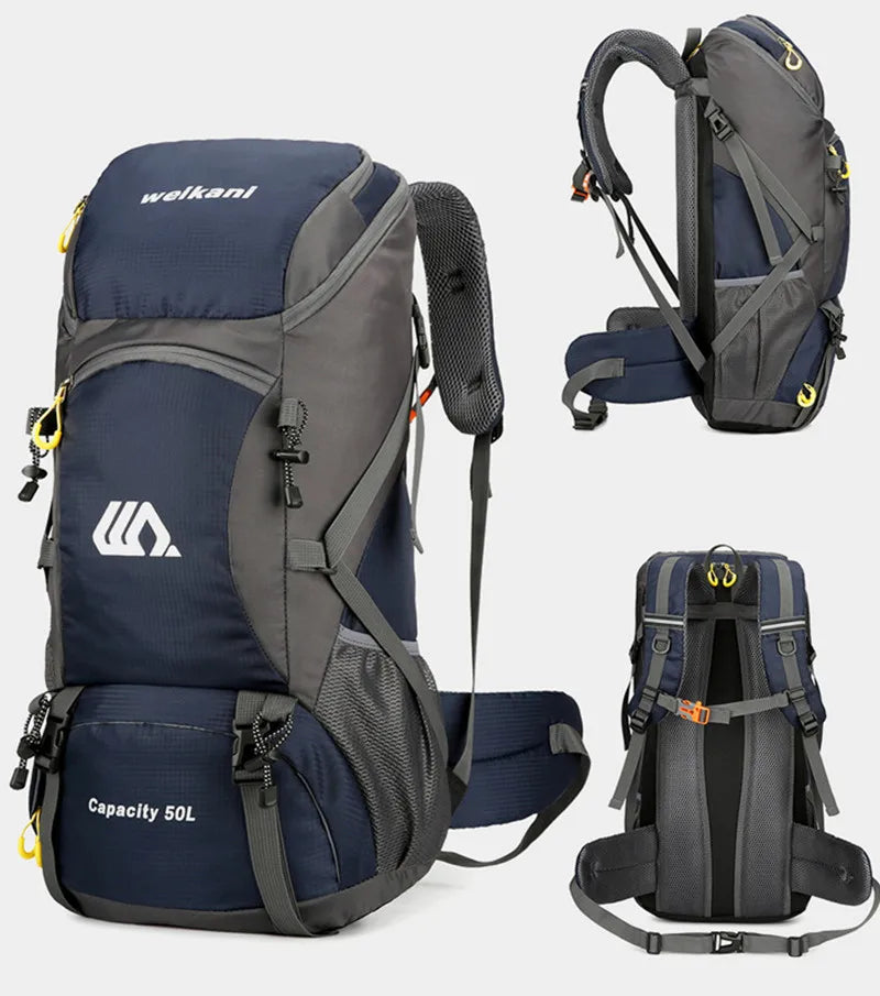 2025 50L Outdoor Hiking & Camping Backpack – Travel Duffel & Sports Backpack