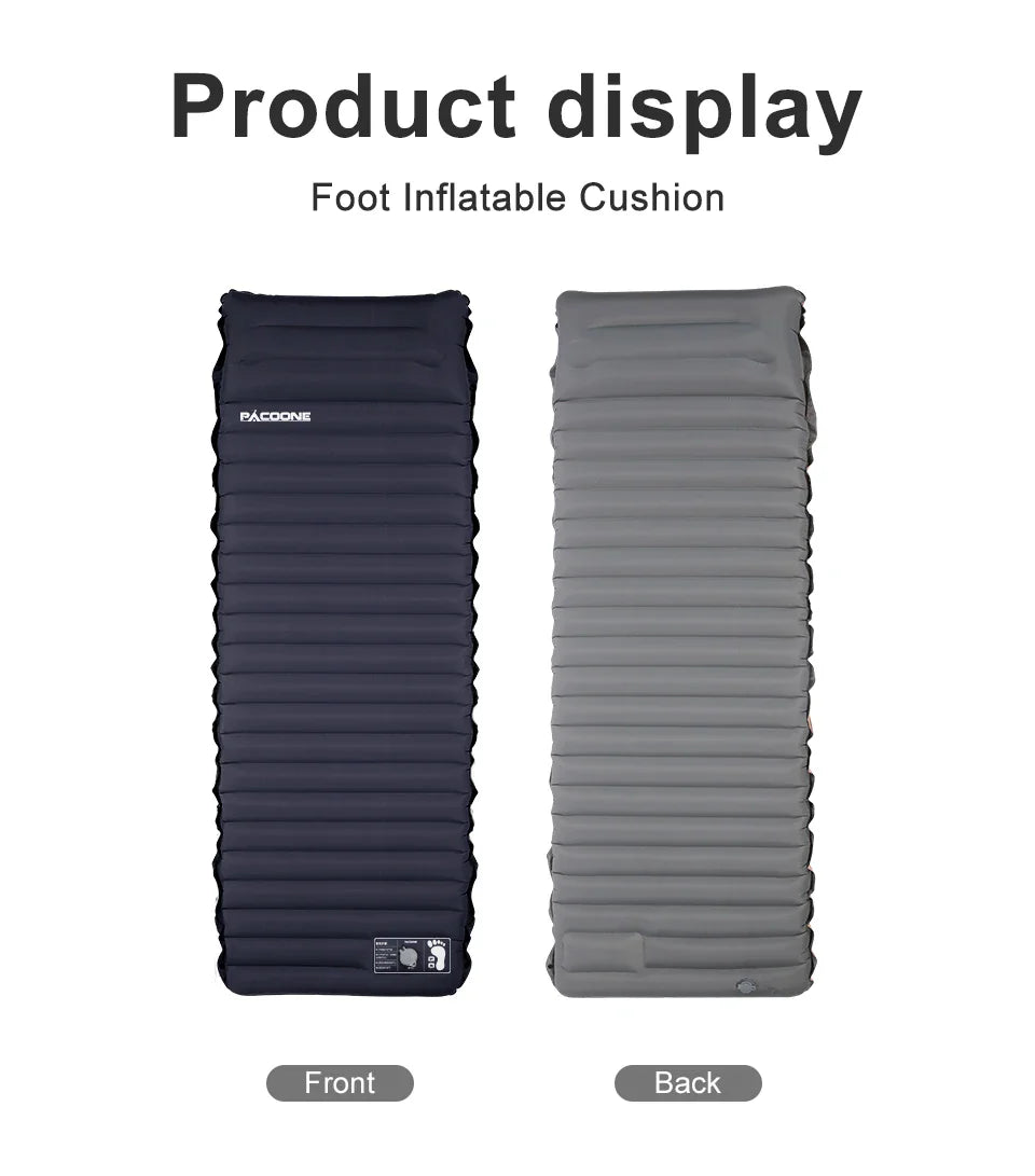 Thick Ultralight Self-Inflating Camping Mattress - Outdoor Air Mattress with Built-In Pump for Travel, Hiking, Fishing