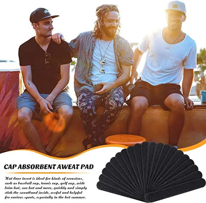 Hat Sweat Absorber Stickers – Summer Cap Liner Bands, Adhesive Sweatband Strips for Visor Hat Size Reduction