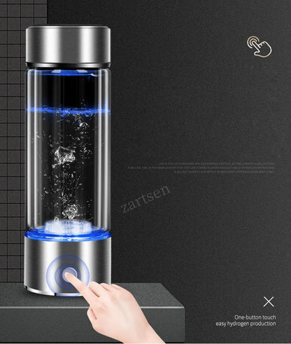 SPE/PEM Portable Hydrogen Water Generator – Alkaline Ionizer Bottle for Pure H2 Rich Electrolyzed Drinking Water