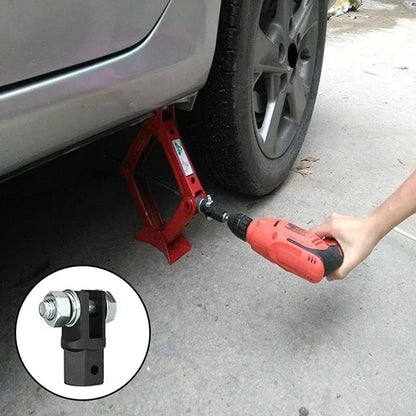 Scissor Jack Adapter — 1/2 Inch Chrome Vanadium Steel Wrench Tool for Automotive Jack & Impact Drill Sockets