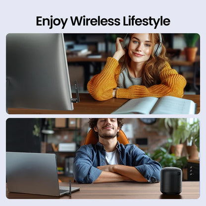USB Bluetooth 5.3/5.4 Adapter - 120M Dongle for PC, Wireless Mouse, Keyboard, Music Audio Receiver and Transmitter