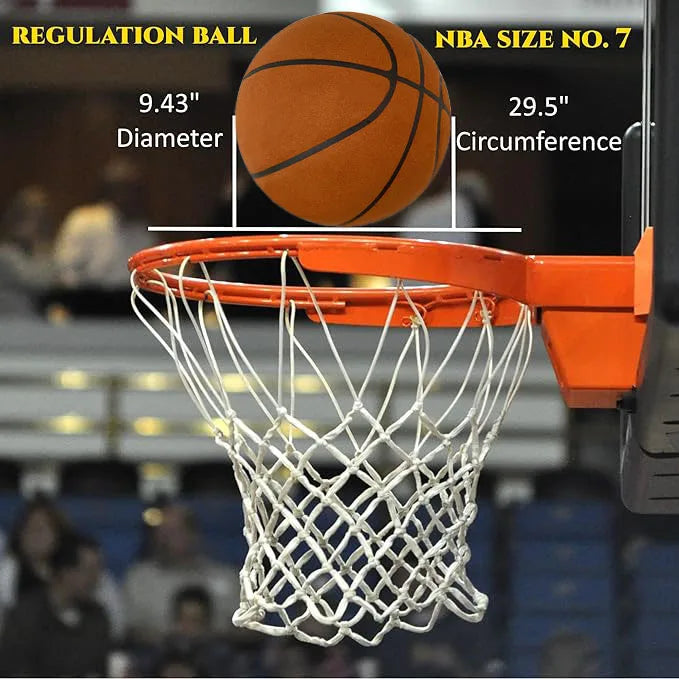 Silent Foam Basketball – Size 7/6/5, Indoor Grooved Airless Quiet Dribbling Training Ball Gift