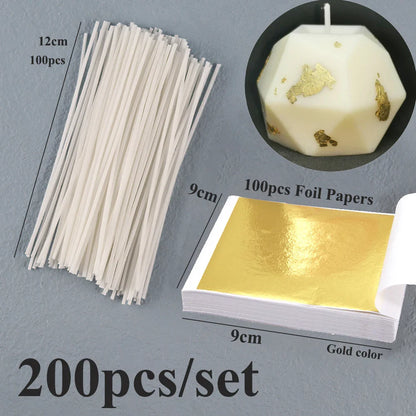 Smokeless Candle Wicks – Pre-Waxed Cotton Core with Metal Sustainer Tabs, 2.6-20cm for DIY Handmade Candle Making