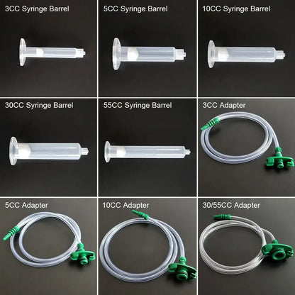 Plastic Helix Luer Lock Liquid Dispenser Tips – Glue Nozzle Adapter for 3cc, 5cc, 10cc, 30cc & 55cc Syringes