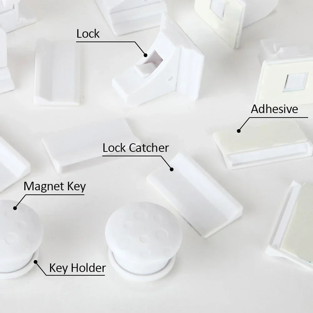 Children’s Magnetic Safety Lock — Baby Protection Drawer & Cabinet Door Lock Limiter for Child Security