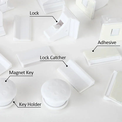 Children’s Magnetic Safety Lock — Baby Protection Drawer & Cabinet Door Lock Limiter for Child Security
