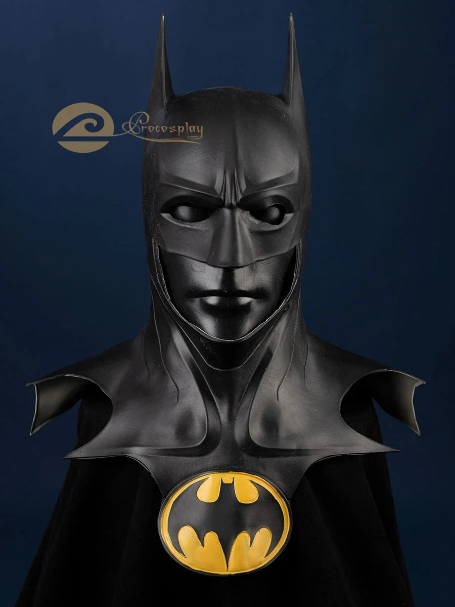 Black Latex Cosplay Mask – Movie Headgear & Halloween Costume Prop C08285