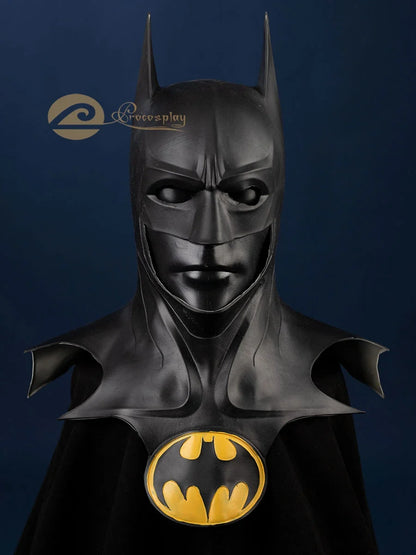 Black Latex Cosplay Mask – Movie Headgear & Halloween Costume Prop C08285