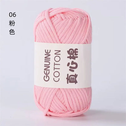 50g Genuine Cotton Yarn - Easy-to-Use Crochet Yarn for Beginners, Hand Knitting & DIY Projects (Scarves, Blankets, Hats, Clothes)