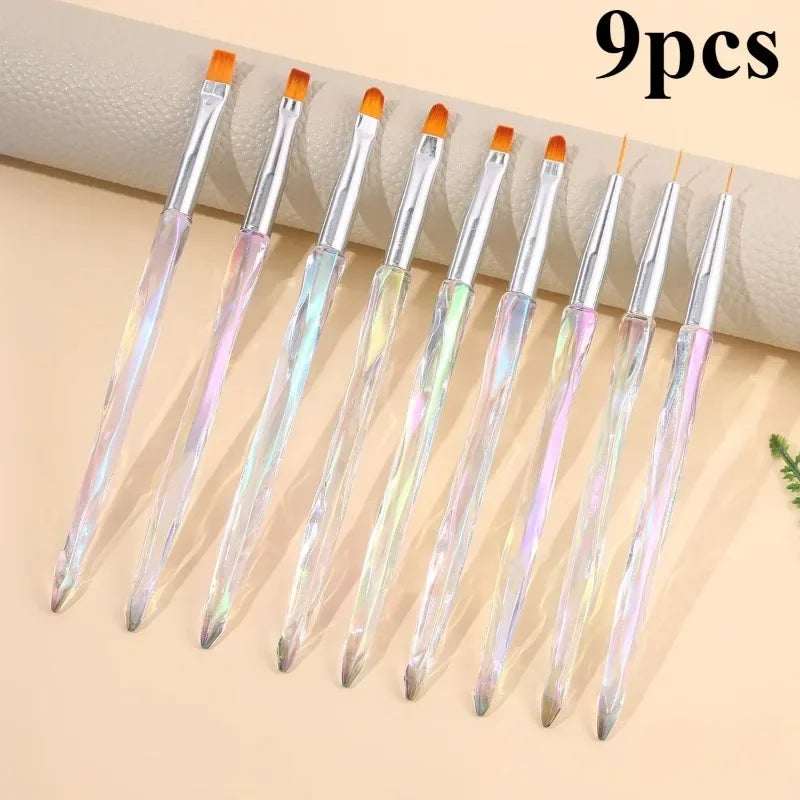 Nail Art Liner Brushes for Striping & Drawing – 6 to 25mm Design Pens, Professional Manicure Tools