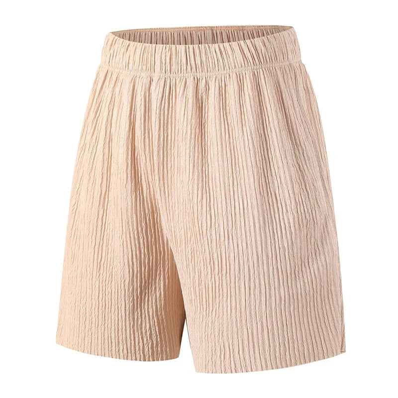 Women's 5-Point Sports Shorts - Elastic Waist Casual Summer Running Pants with Pockets