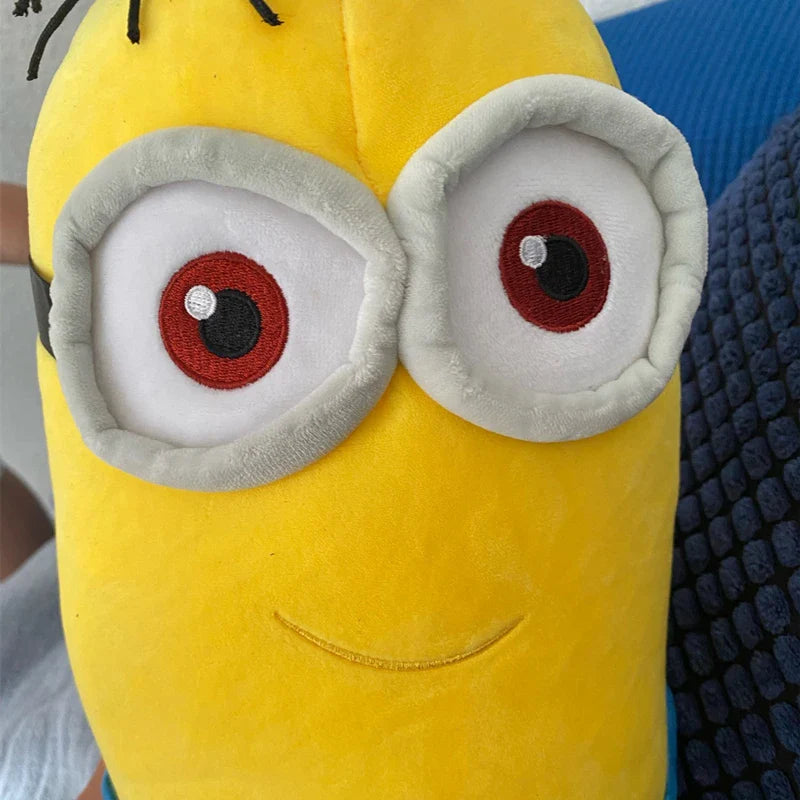 Cute Minions Plush Toy – Yellow Bob & Stuart Soft Dolls in Jeans, Perfect Christmas & Birthday Gift (1pcs)