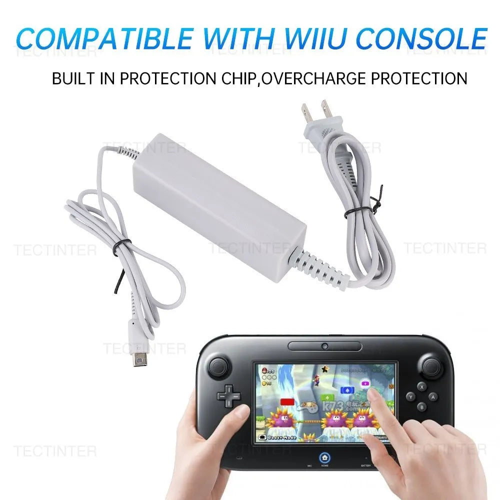 EU Plug AC Adapter Charger for Nintendo Wii U – Console & Remote Power Supply Cord