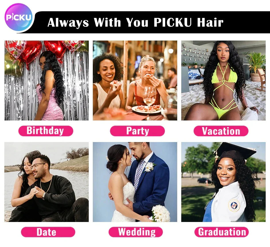 Wear and Go Water Wave Bob Lace Wig – Curly 6x4 Glueless Human Hair, 4x4 Ready-to-Go Pre-Cut Lace Wig for Women