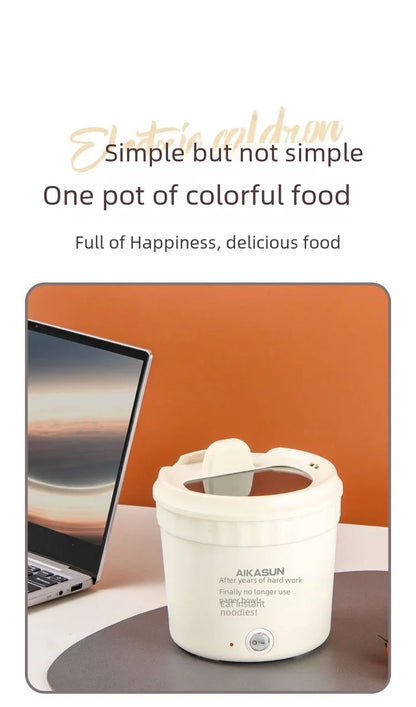 450W Mini Electric Cooking Pot – Multifunctional Rice Cooker, Hot Pot, Noodles, Porridge & Frying Pan